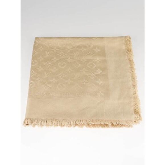 LOUIS VUITTON Dune Monogram Silk/Wool Shawl - Picture 1 of 4